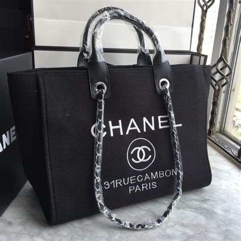 chanel canvas tote black|chanel executive shopper tote.